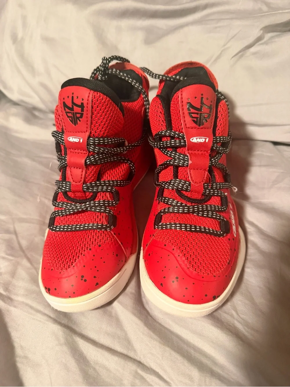 Red and Black Kids Sneakers size 3 boys